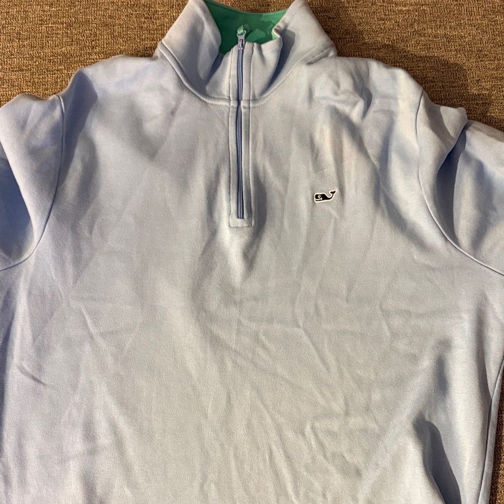 Vineyard Vines Sky Blue Zip-Up Sweater